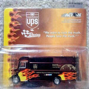 2002 Action UPS Flame Package Delivery Van 1:64 Scale Die-Cast Limited Edition